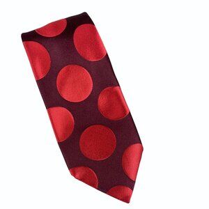 Richard James Savile Row Purple and Red Polka Dot Silk Tie Hand Made England